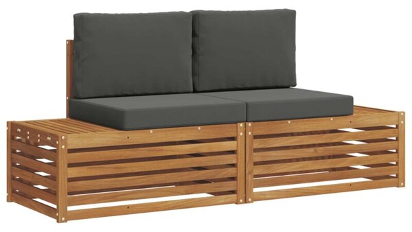 Modularny zestaw mebli ogrodowych z litego drewna akacjowego z poduszkami