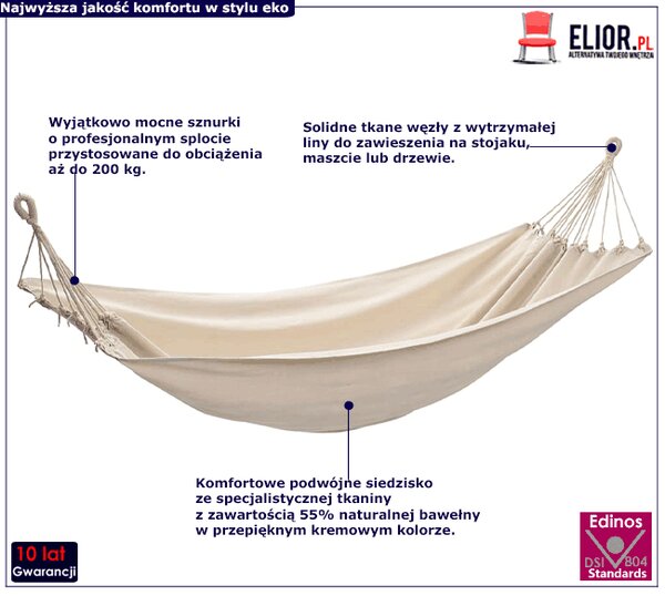 Biały hamak E3-A22