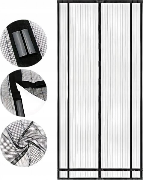 Volan MOSKITIERA MAGNETYCZNA Na Drzwi Balkonowe 80/90/100 x 210/220 MAGNESY
