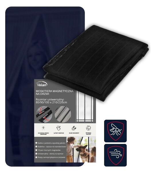 Volan MOSKITIERA MAGNETYCZNA Na Drzwi Balkonowe 80/90/100 x 210/220 MAGNESY