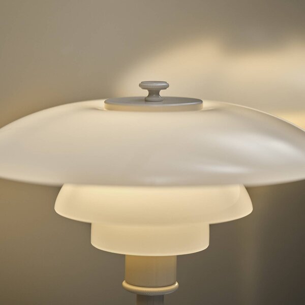 Louis Poulsen Lampa stołowa PH 2/1, kremowy / amber, salon / jadalnia, mosiądz, design