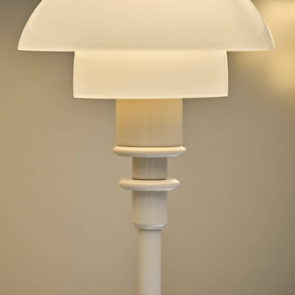 Louis Poulsen Lampa stołowa PH 2/1, kremowy / amber, salon / jadalnia, mosiądz, design