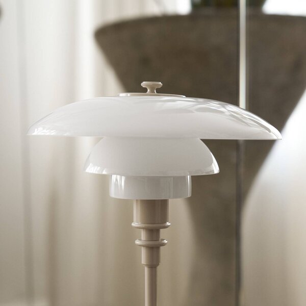 Louis Poulsen Lampa stołowa PH 2/1, kremowy / amber, salon / jadalnia, mosiądz, design