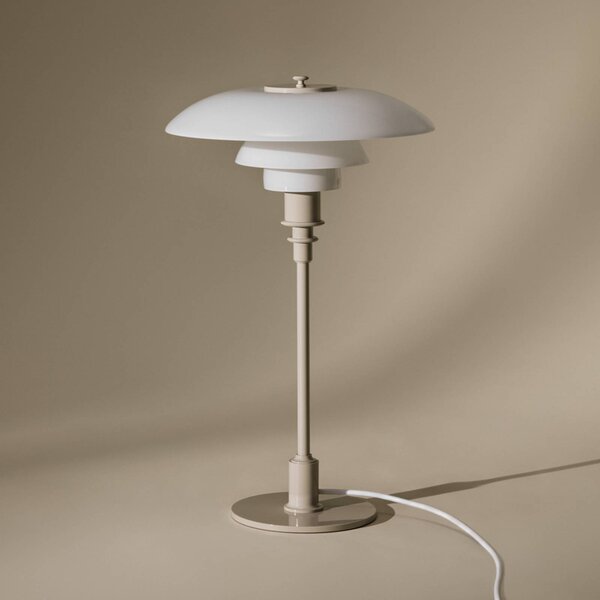 Louis Poulsen Lampa stołowa PH 3/2, kremowy / amber, salon / jadalnia, mosiądz, design