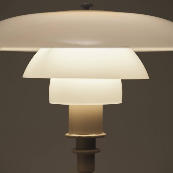 Louis Poulsen Lampa stołowa PH 3/2, kremowy / amber, salon / jadalnia, mosiądz, design