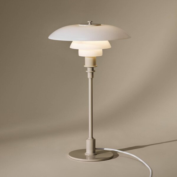 Louis Poulsen Lampa stołowa PH 3/2, kremowy / amber, salon / jadalnia, mosiądz, design