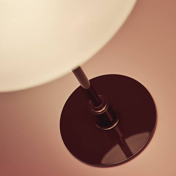Louis Poulsen Lampa stołowa PH 2/1, czerwony, salon / jadalnia, mosiądz, design