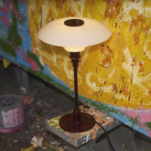 Louis Poulsen Lampa stołowa PH 2/1, czerwony, salon / jadalnia, mosiądz, design