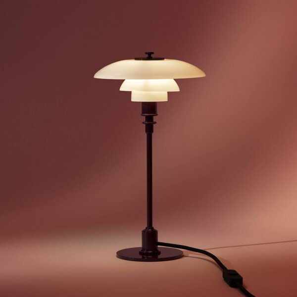 Louis Poulsen Lampa stołowa PH 2/1, czerwony, salon / jadalnia, mosiądz, design
