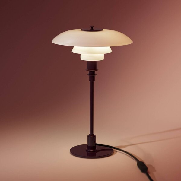 Louis Poulsen Lampa stołowa PH 3/2, czerwony, salon / jadalnia, mosiądz, design