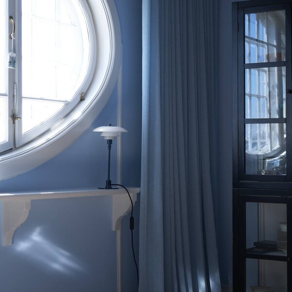 Louis Poulsen Lampa stołowa PH 2/1, niebieski, salon / jadalnia, mosiądz, design