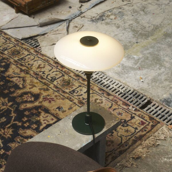 Louis Poulsen Lampa stołowa PH 2/1, zielony, salon / jadalnia, mosiądz, design