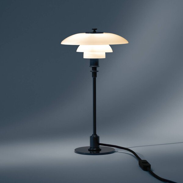 Louis Poulsen Lampa stołowa PH 2/1, niebieski, salon / jadalnia, mosiądz, design