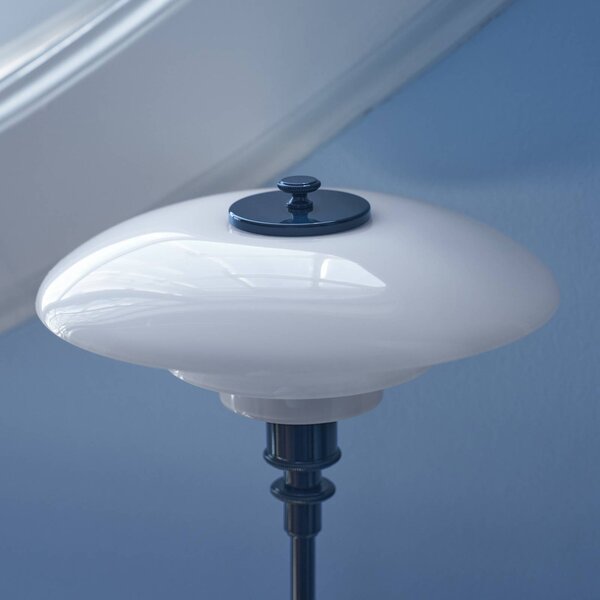 Louis Poulsen Lampa stołowa PH 2/1, niebieski, salon / jadalnia, mosiądz, design
