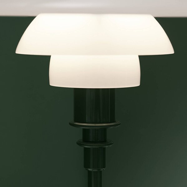 Louis Poulsen Lampa stołowa PH 2/1, zielony, salon / jadalnia, mosiądz, design