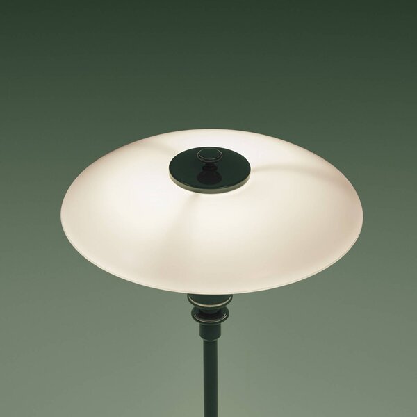 Louis Poulsen Lampa stołowa PH 2/1, zielony, salon / jadalnia, mosiądz, design