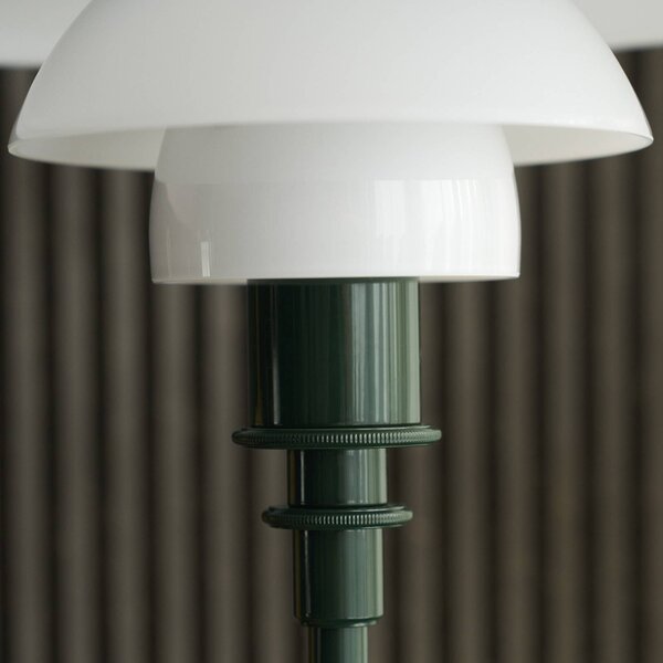 Louis Poulsen Lampa stołowa PH 3/2, zielony, salon / jadalnia, mosiądz, design