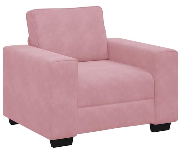 Sofa fotel różowy 100x77x82 cm aksamit