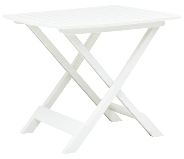 Składany stolik ogrodowy, biały, 79x72x70 cm, plastik