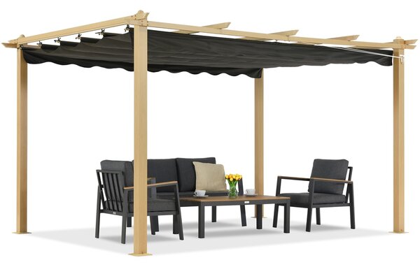 Pergola tarasowa Barbados 3x4 m Garden Point woodlike-antracyt