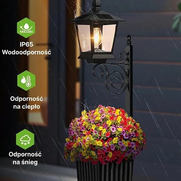 Bloomlamp™ Donica Z Lampionem Solarnym