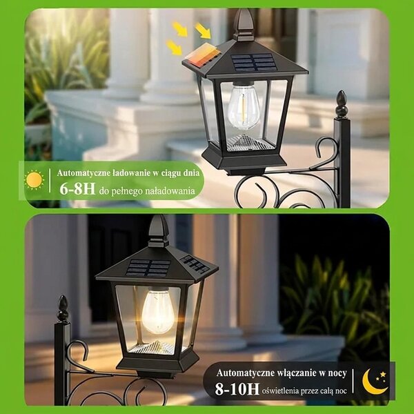 Bloomlamp™ Donica Z Lampionem Solarnym