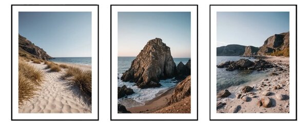Obrazy zestaw 3 szt. 30x40 cm Rocky Coast