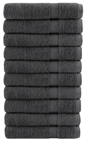 Ręczniki premium, solund 10 szt., antracytowe, 100x200 cm, 600 g/m²