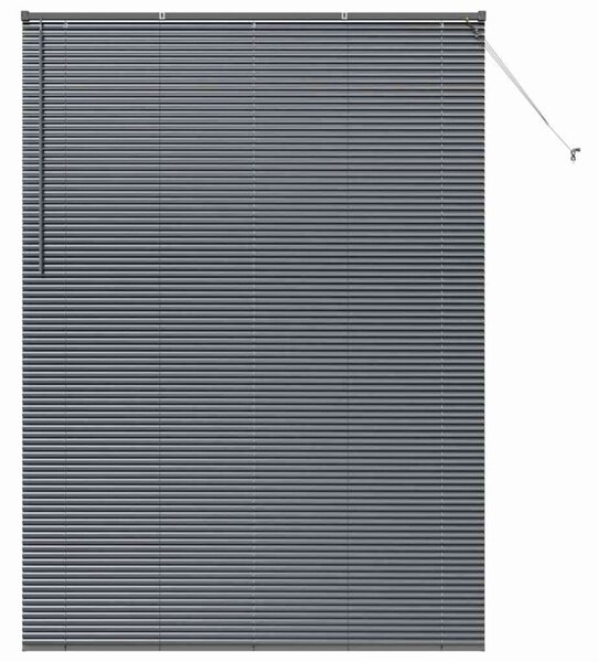 Nowoczesne żaluzje weneckie z aluminium ciemnoszare 220 x 155 cm