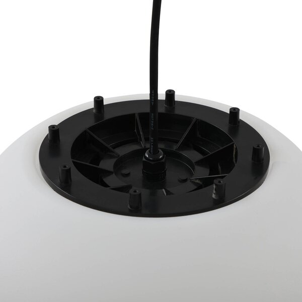 Lampa wisząca zewnętrzna Lindby Alea, biała, tworzywo sztuczne, Ø 38 cm Alea Lindby, możliwość ściemniania, biały / opal, tworzywo sztuczne, nowoczesny