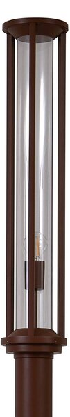 Lucande lampa zewnętrzna Alivaro, kolor rdzy, 220 cm, E27, IP65 Alivaro Lucande, możliwość ściemniania, brązowy / rdzawy, aluminium, nowoczesny