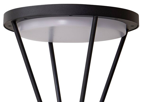 Lucande LED lampa solarna Elario, 80 cm, CCT, czujnik Elario, czarny, aluminium, nowoczesny