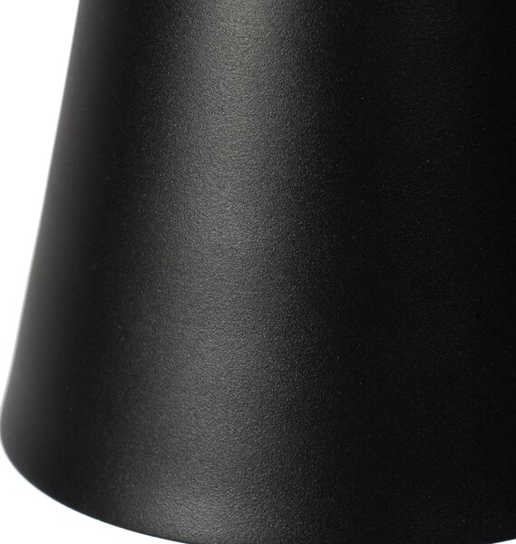 Akumulatorowa lampa stołowa LED Lindby Janea CROSS, czarna, metalowa Lindby, możliwość ściemniania, czarny, metal, nowoczesny