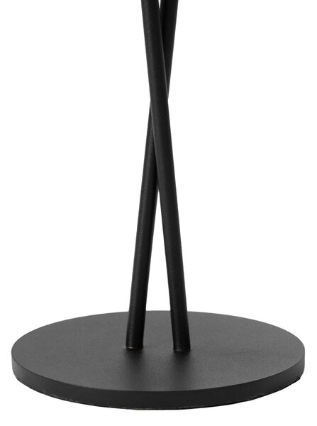 Akumulatorowa lampa stołowa LED Lindby Janea CROSS, czarna, metalowa Lindby, możliwość ściemniania, czarny, metal, nowoczesny
