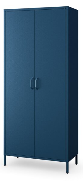 Szafa na ubrania metalowa loftowa na nóżkach granatowa, 800x1850x450 mm: FLAVIO Modern