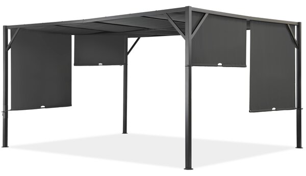 Metalowa pergola tarasowa Santorini 3 x 3 m antracyt Garden Point