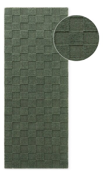 Ciemnozielony wełniany chodnik tkany ręcznie 80x200 cm Scala – Villeroy&Boch