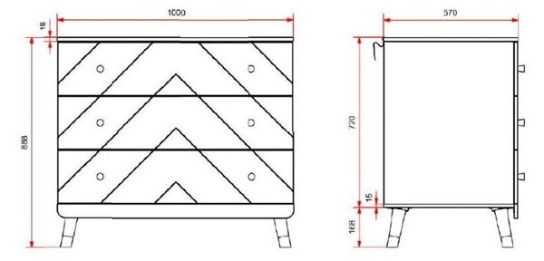 Biała komoda dziecięca z przewijakiem 100x100x74 cm Billy – Vipack