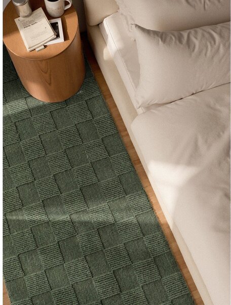 Ciemnozielony wełniany chodnik tkany ręcznie 80x200 cm Scala – Villeroy&Boch