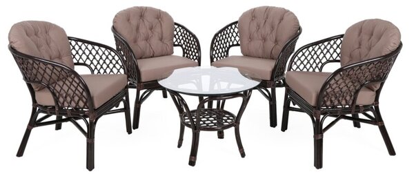 Zestaw mebli ogrodowych HOME & GARDEN Havana 482931 Brązowy