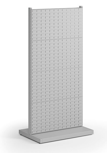Perforowany stojak, dwustronny, 8x panel na pojemniki, 960 x 640 x 1964 mm