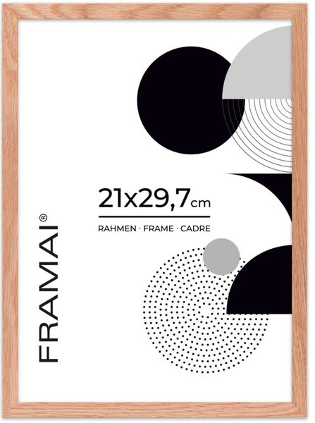Ramka na zdjęcia 21x29,7 cm ramka drewniana dębowa ramka z litego drewna dębowego FRAMAI®
