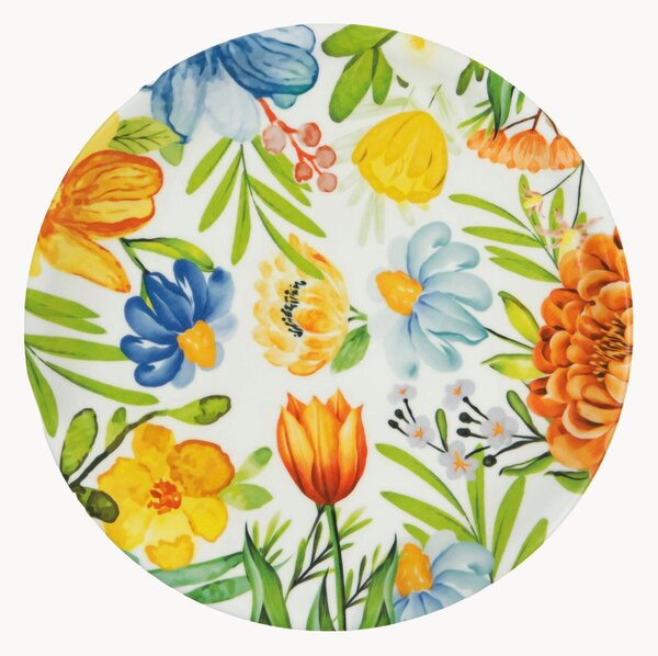 Komplet talerzy z porcelany Blooming, 6 elem
