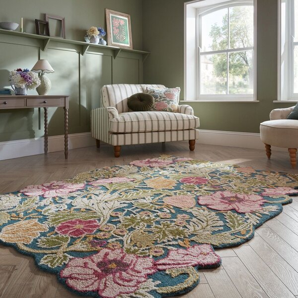Wełniany dywan tkany ręcznie 160x230 cm Daphne Shaped Floral – Flair Rugs