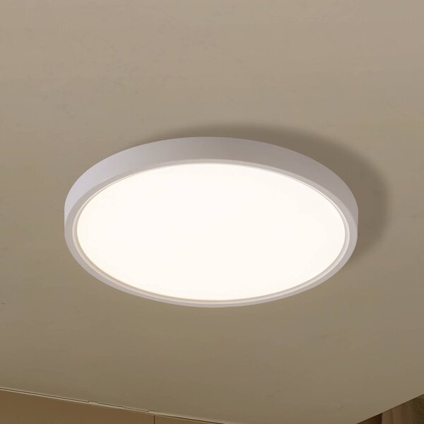 Inteligentna lampa sufitowa Deika Lindby, możliwość ściemniania, biały / opal, salon / jadalnia, tworzywo sztuczne, nowoczesny