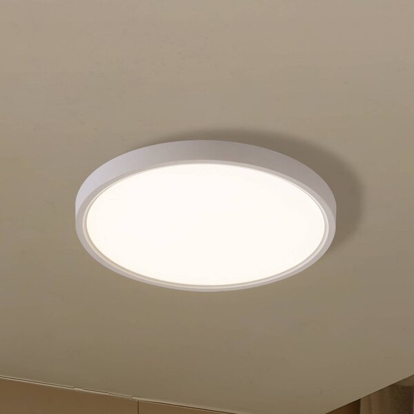 Inteligentna lampa sufitowa Deika Lindby, możliwość ściemniania, biały / opal, salon / jadalnia, tworzywo sztuczne, nowoczesny