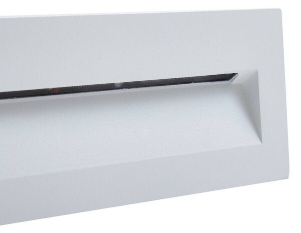Wpuszczana oprawa ścienna LED Lucande Loya, 23 x 8 cm, biała, IP54 Loya, biały / opal, aluminium, nowoczesny
