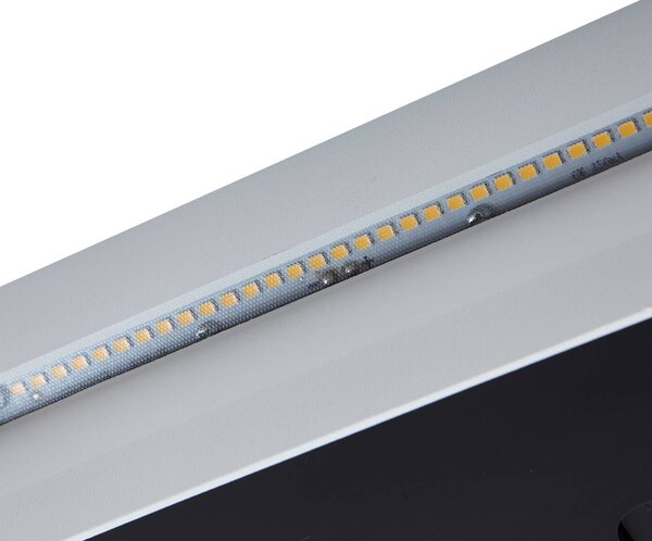 Wpuszczana oprawa ścienna LED Lucande Loya, 23 x 8 cm, biała, IP54 Loya, biały / opal, aluminium, nowoczesny