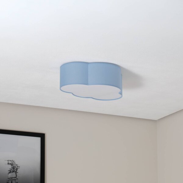 Lampa sufitowa Cloud TK Lighting, możliwość ściemniania, niebieski, pokój dziecięcy, tkanina / materiał / jedwab, młodzieżowy