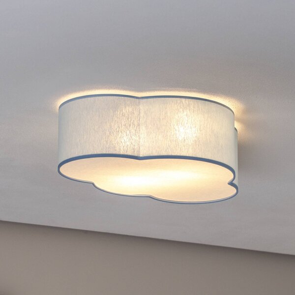 Lampa sufitowa Cloud TK Lighting, możliwość ściemniania, niebieski, pokój dziecięcy, tkanina / materiał / jedwab, młodzieżowy
